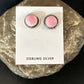 Navajo Sterling Silver Pink Conch Shell Cluster Earrings | Handmade | 16154
