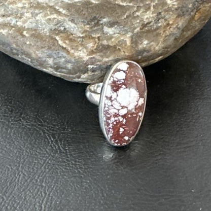 Men's & Women's Wild Horse Turquoise Ring | Navajo Sterling Silver | Sz 8 | 17359