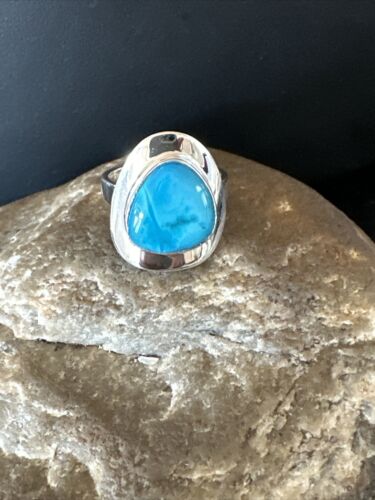 Sterling Silver Blue Kingman Turquoise Ring | Sz 7 | 17596