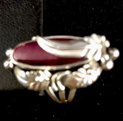 Navajo Purple Spiny Oyster Sterling Silver Ring | Sz 5.5 |4452