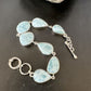 Navajo Blue Larimar Bracelet | Sterling Silver 7 Link | 8" | Authentic Native American Handmade | 16085