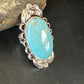 Men's Blue Kingman Turquoise Ring | Navajo Sterling Silver | Sz 9.5 | Authentic Native American Handmade | 15518