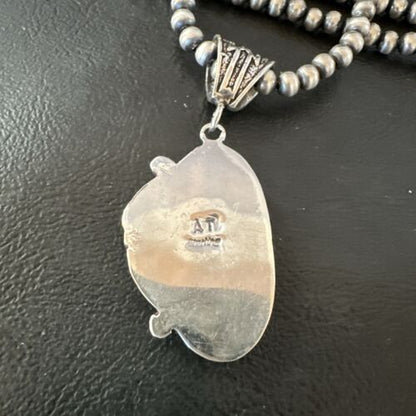 Navajo Wild Horse Necklace Pendant | Sterling Silver | Authentic Native American Handmade | 16990
