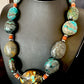 Men's Chunky Spiderweb Turquoise Necklace | Navajo Sterling Silver | Authentic Native American | 21" | 16236 Graduated