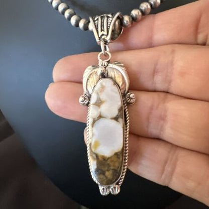 Navajo Wild Horse Necklace Pendant | Sterling Silver | Authentic Native American Handmade | 16985