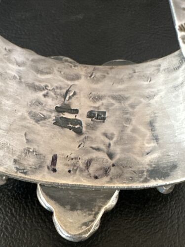Navajo Butterfly Pink Conch Cuff Bracelet | Sterling Silver | Authentic Native American Handmade