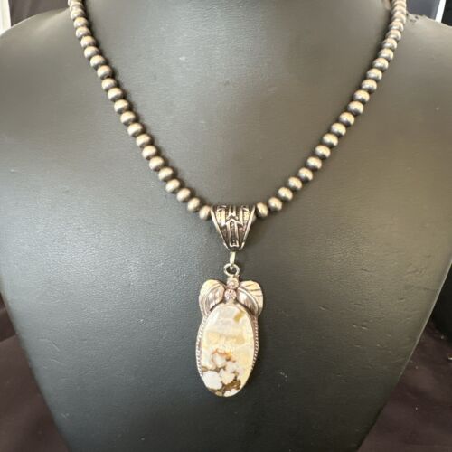 Navajo Wild Horse Necklace Pendant | Sterling Silver | Authentic Native American Handmade | 16944