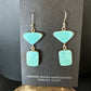 Navajo Blue Kingman Turquoise Dangle Earrings | Sterling Silver | Authentic Native American Handmade | 15121