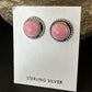 Navajo Sterling Silver Pink Conch Shell Cluster Earrings | Handmade | 16154