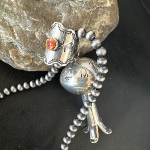 Native American Navajo Sterling Silver Necklace | 3.5" Naja Pendant | 20" | 16479