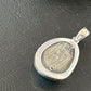 Navajo Blue Bisbee Turquoise Pendant | Sterling Silver | 1" | Authentic Native American Handmade | 17251