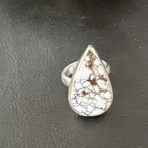Men's and Women's Wild Horse Turquoise Ring | Navajo Sterling Silver | Sz 7 | 17363