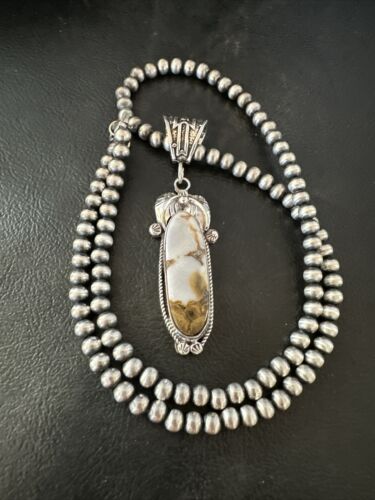 Navajo Wild Horse Necklace Pendant | Sterling Silver | Authentic Native American Handmade | 16986