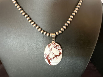 Navajo Wild Horse Necklace Pendant | Sterling Silver | Authentic Native American Handmade | 15731