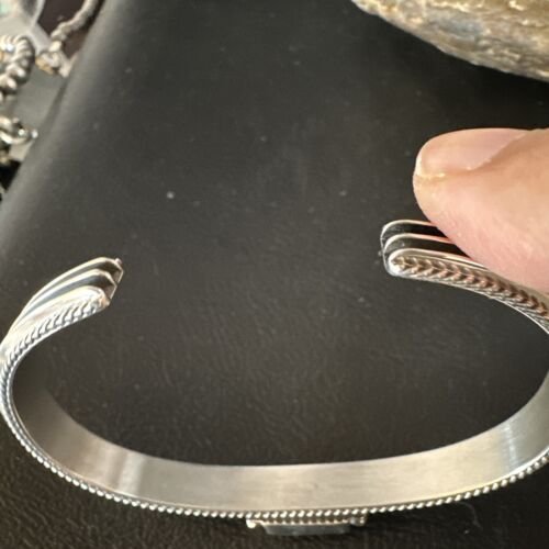 Navajo Purple Spiny Oyster Cuff Bracelet | Sterling Silver | Authentic Native American Handmade | 15160