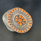 Navajo Orange Spiny Oyster Cluster Concho Belt Buckle | Sterling Silver | Authentic Native American Handmade | 16344