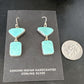 Navajo Blue Kingman Turquoise Dangle Earrings | Sterling Silver | Authentic Native American Handmade | 15121