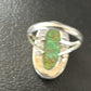 Navajo Green Mojave Turquoise Ring | Sterling Silver | Sz 7 | Authentic Native American Handmade | 15594