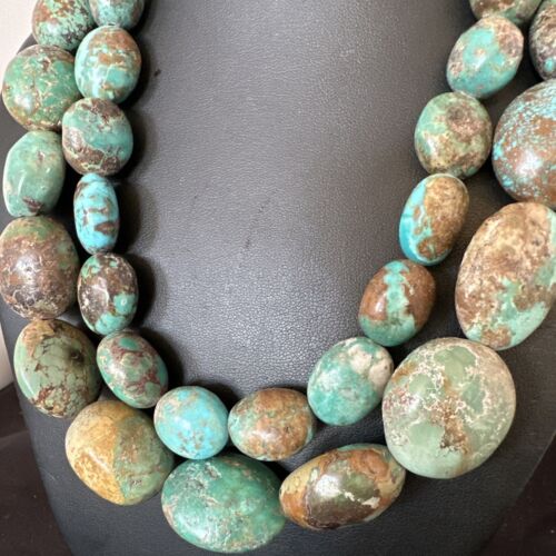 XXL Men's Chunky Spiderweb Turquoise Necklace | Navajo Sterling Silver | 21" | 16239