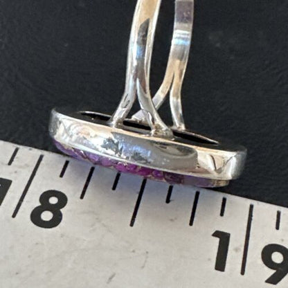 Southwestern Navajo Purple Mojave Turquoise Ring | Sterling Silver | Sz 10 | 15777