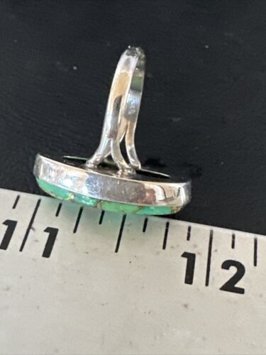 Navajo Green Mojave Turquoise Ring | Sterling Silver | Sz 6 | Authentic Native American Handmade | 15599