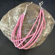 Navajo Pink Rhodochrosite 5-Strand Heishi Bracelet | Authentic Native American Handmade | 16978