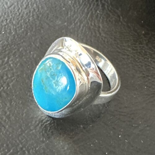 Navajo Blue Kingman Turquoise Ring | Sterling Silver | Sz 6 | Authentic Native American Handmade | 16595