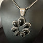 Navajo Men's Black Onyx Naja Pendant Necklace | Sterling Silver Pearls | Authentic Native American Handmade | 16808