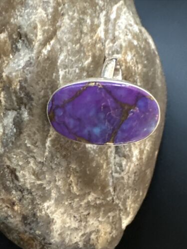 Adjustable Sterling Silver Purple Mojave Turquoise Ring | Sz 10 | 15612