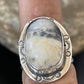 Navajo White Buffalo Turquoise Ring | Sterling Silver | Sz 6 | Authentic Native American Handmade | 10596