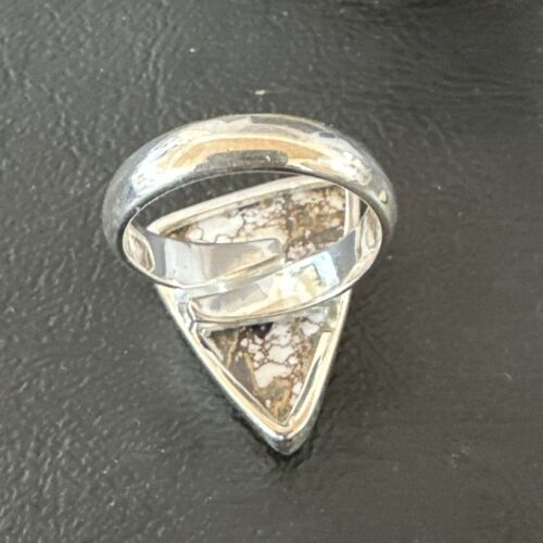 Men's & Women's Wild Horse Turquoise Ring | Navajo Sterling Silver | Sz 8 | 17353