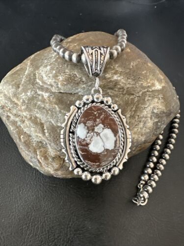 Navajo Wild Horse Necklace Pendant | Sterling Silver | Authentic Native American Handmade | 16755