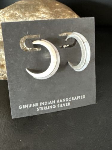 Navajo Pink Mother of Pearl Dangle Inlay Earrings | Sterling Silver | Authentic Native American Handmade | 15302
