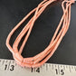 Pink Coral Tube Heishi Bead Necklace | 4 Strand Navajo Sterling Silver | 18" | 15279