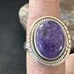 Navajo Purple Charoite Oval Ring | Sterling Silver | Sz 10 | Authentic Native American Handmade | 15542