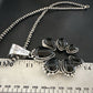 Navajo Men's Black Onyx Naja Pendant Necklace | Sterling Silver Pearls | Authentic Native American Handmade | 16808