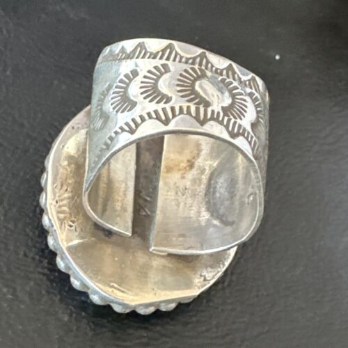 Navajo Blue #8 Turquoise Ring | Sterling Silver | Sz 10 | Authentic Native American Handmade | 15890 - Masha USA