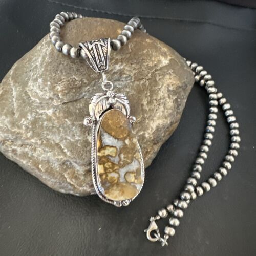 Navajo Wild Horse Necklace Pendant | Sterling Silver | Authentic Native American Handmade | 16983