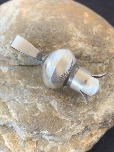 Navajo Naja Pendant | Sterling Silver | Handmade Pearls | 1.25" | Authentic Native American | 1258