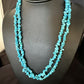 Navajo Blue Kingman Nugget Turquoise Necklace | 2 Strand | Sterling Silver | 20" | 15341