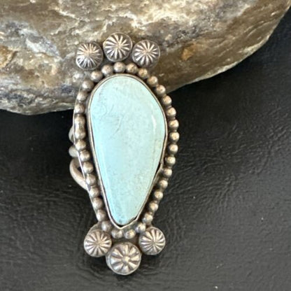 Women's Dry Creek Turquoise Ring | Navajo Sterling Silver | Sz 7 | 15895