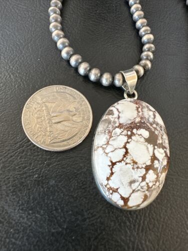 Navajo Wild Horse Necklace Pendant | Sterling Silver | Authentic Native American Handmade | 15730