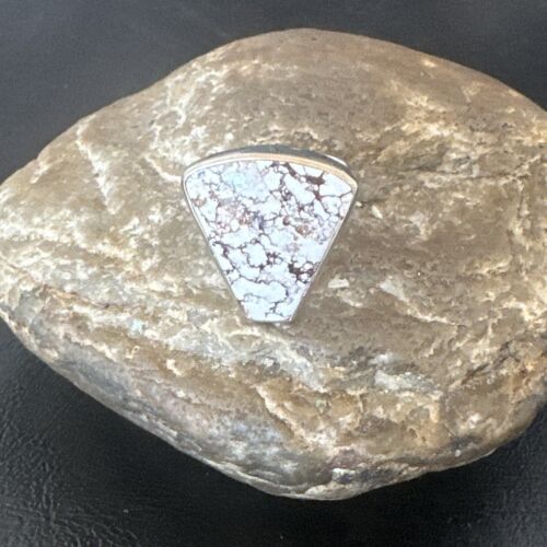 Men's Women's Wild Horse Turquoise Ring | Navajo Sterling Silver | Sz 7 | Authentic Native American Handmade | 17260