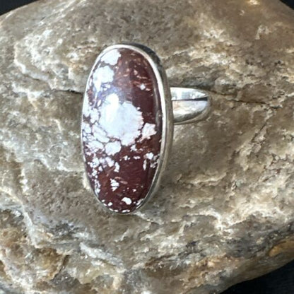 Men's & Women's Wild Horse Turquoise Ring | Navajo Sterling Silver | Sz 8 | 17359