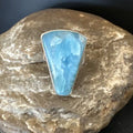 Navajo Blue Larimar Ring | Sterling Silver | Sz 7 | Authentic Native American Handmade | 17656
