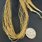 Navajo Gold Filled Heishi Tubes | 30 Strand Liquid Sterling Silver Necklace 29" | 17394