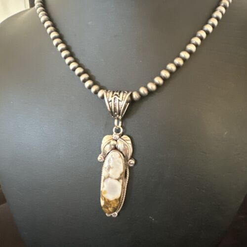 Navajo Wild Horse Necklace Pendant | Sterling Silver | Authentic Native American Handmade | 16985