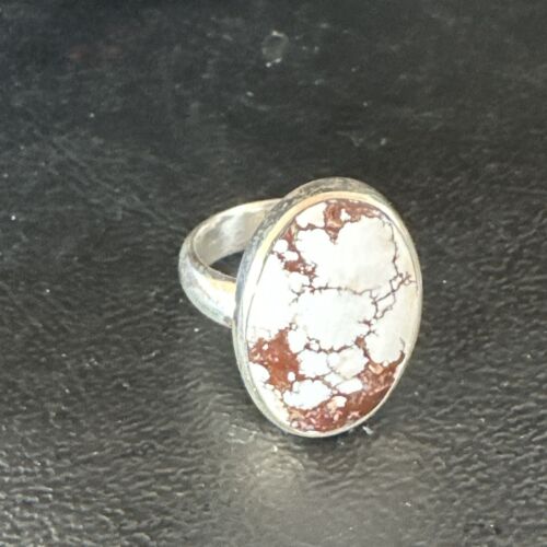 Men's & Women's Wild Horse Turquoise Ring | Navajo Sterling Silver | Sz 7 | Authentic Native American Handmade | 17279