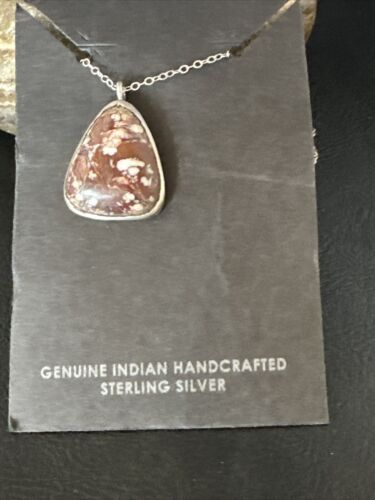 Navajo Wild Horse Turquoise Pendant Necklace | Sterling Silver | Authentic Native American Handmade | 4467