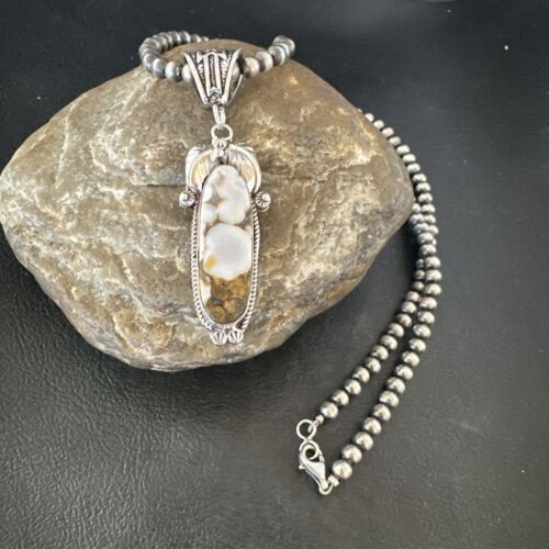 Navajo Wild Horse Necklace Pendant | Sterling Silver | Authentic Native American Handmade | 16985